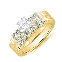 2.00 Carats Diamond Engagement Ring Set 14k Yellow Gold Round Cut SALE