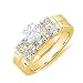 2.00 Carats Diamond Engagement Ring Set 14k Yellow Gold Round Cut SALE
