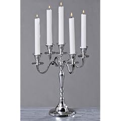 33cm KERZENLEUCHTER SILBER 5-ARMIG KERZENST�NDER KANDELABER NEU