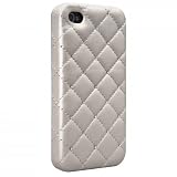 Case-Mate iPhone 4S / 4 マディソン キルト 本革レザーケース (スワロフスキー・クリスタル つき), クリーム CM015479