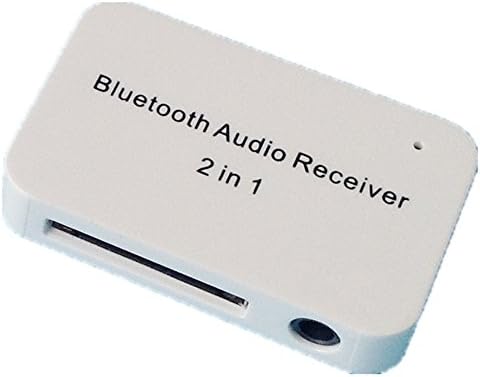 Generic 018 Bluetooth 3.5mm Audio Receiver 2-in-1 White Mobile Phone Accessory for Apple Speaker and AUX Home Theater Wireless