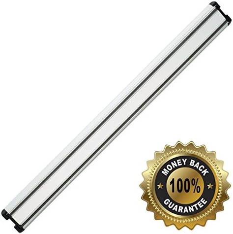 Pandy Designs 16 inch Aluminum Magnetic Knife Holder ~ with FREE Bartender Bottle Opener ~ Excellent Home Garage Tool Organizer ~ and Magnetic Key Holder ~ Get Organized Now!