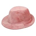 Ladies Furry Fedora Hat-Pink