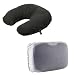 Foam Neck Sleeper Pillow(black) with Separate Lumbar Support Pillow