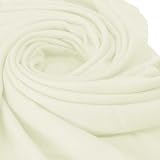 70 Pashmina And 30 Silk Shawl With Tassels Fringes In Ivory Color white