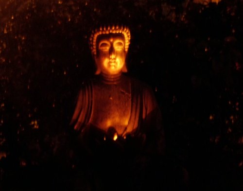 Large Garden BUDDHA, Solar Powered Lights Up at Night