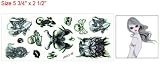 Rosallini Thirteen Black Patterns Decorative Temporary Tattoos