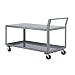 Edsal TW9513 Steel Heavy Duty All Purpose Welded Truck with 5" Casters, 800 lbs Capacity, 36" Width x 30" Height x 72" Depth, 2 Shelves, Industrial Gray