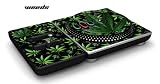 DJ Hero Turntable Controller Protective Skin, Fits Xbox 360, Playstation 2 & 3, Nintendo Wii - Weeds Black