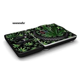 New DJ Hero Turntable Controller Protective Skin, Fits Nintendo Wii, Xbox 360 & Playstation 3 - Weeds Black