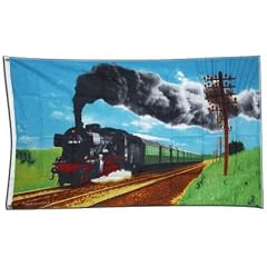 Flagge Dampflok Eisenbahn - 90 x 150 cm