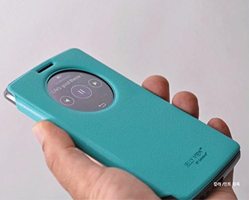 LG G4 Case,[TEAL] IST Leather [Quick Circle View] Leather Flip Cover Case Jelly Shell Cover Auto ON/Off For LG G4 (Teal)