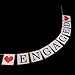 AllHeartDesires 1 Set White Engaged Banner Wedding Party Bunting Garland Engagement Decoration