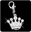 PURELY CHARMING Pet Charm / Pendant with Handset Swarovski Crystals - Imperial Crown / Tiara