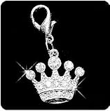 PURELY CHARMING Pet Charm / Pendant with Handset Swarovski Crystals - Imperial Crown / Tiara
