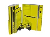 PlayStation 3 Skin (PS3) - NEW - YELLOW CHROME MIRROR system skins faceplate decal mod