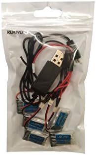 KUAIYU JJRC H20 RC Quadcopter Spare parts 5 X 3.7V 150mah Battery+ Charging Cable