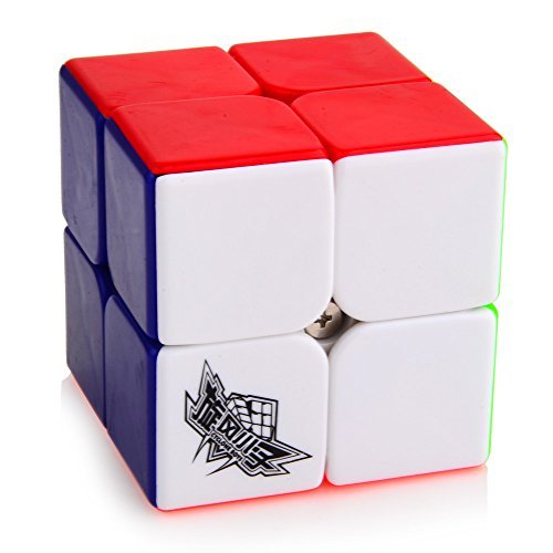 D-FantiX 50mm Cyclone Boys 2x2 Speed Cube Stickerless Magic Cube Puzzles Toys Colorful