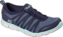 Skechers Women's Gratis Sneaker,Shake It Off/Navy/Green,US 5 M
