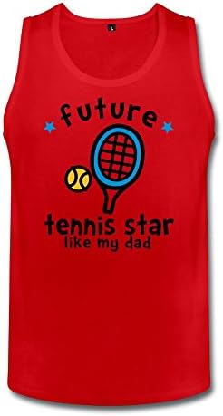 Men's Tennis Star Like Dad Team Tank Tops Red
