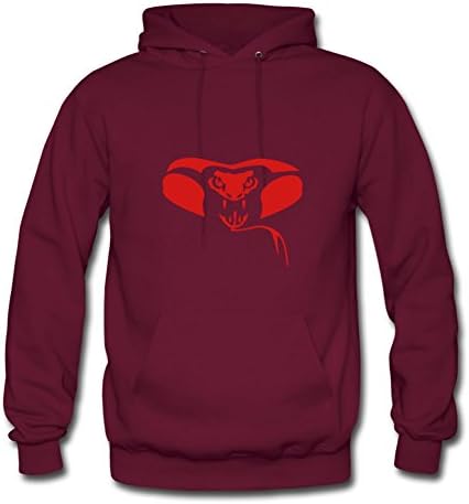 Vintage Cobra Head Print Custom And Regular Hoody In Burgundy