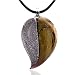 Gold And Silver Leaf Murano Glass Necklace Pendant