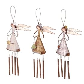 Home2Garden Wind Chime Angel Rustic Metal Finish