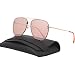 VIVIENFANG Double Crossbar Oversized Rimless Aviator Sunglasses Flat Mirror Lens Polarized Shades 87247C Pink
