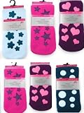 6 Ladies Thermal non skid slipper sock