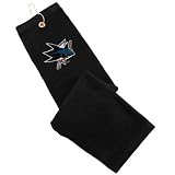 NHL McArthur San Jose Sharks Embroidered Golf Towel - Black