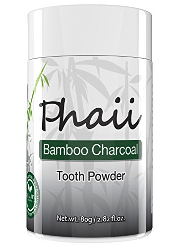 Natural Whitening Teeth & Gum Powder with Bamboo Activated Charcoal, Camphor - Improve Mouth Hygiene, Whitens, Desensitizes, Detoxifies- Remove Toxins & Bacteria - Alternative Safe for Sensitive Tooth
