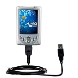Classic Straight USB Cable for the Mio Technology 338 Plus with Power Hot Sync and Charge capabilities - Gomadic Brand w/ TipExchange Technology