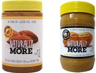 Naturally More Butter Combo-Peanut Butter 16oz &amp; Almond Butter 16oz