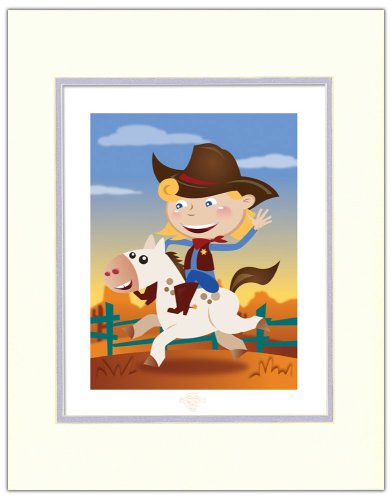 TykeStyle Riding Cowgirl Heirloom 11x14 Art Print