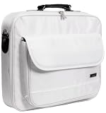 17 inch White Notebook Laptop Shoulder Messenger Bag / Carry on Briefcase