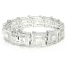.925 Silver Iced Out CZ 8.5 16mm Men's Bracelet