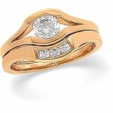 14K Rose Gold Diamond Solitaire Engagement Ring - 0.75 Ct.