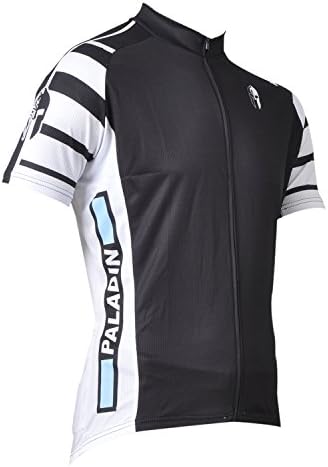 Guangzhouhuayan (Black Striped) Paladin Special Cycling Men's Short Sleeves Jersey T-Shirt (XL)