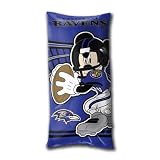 BSS - Baltimore Ravens NFL Mickey Folded Body Pillow (18in x 36in)
