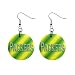 Green Bay Packers Packer Fan Dangle Earrings Jewelry 1 inch Buttons 16502115