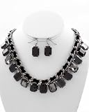 General Hospital ~ Helena Cassadine ~ Onyx Crystal Fashion Choker Necklace and Earrings Set