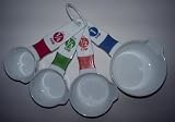 4 Pc Color Coded Measuring Cup Set - White by Bradshaw