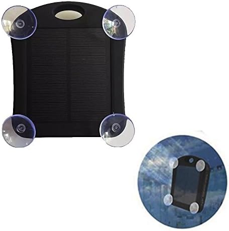 SuperBZ 6000mah Solar Window Charger,2 In 1 Window Suction Sensor PIR Lamp 6000mah Emergency Solar Power Bank Rechargeable Charger for Garden Indoor Outdoor Camping Hiking Black