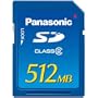 Panasonic 512MB SD Memory Card with SD Speed Class 2 performance