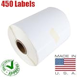 1 Roll of 450 (USA) 4x6 Direct Thermal Labels for Zebra 2844 ZP-450 ZP-500 ZP-505 (1 INCH CORE)