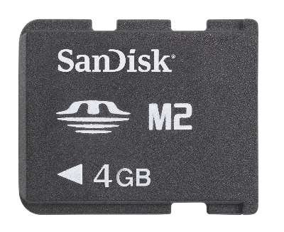 Sandisk 4GB M2 Memory Stick Micro (SDMSM2-4096, Bulk Package)
