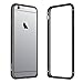 iPhone 6 Case Aluminum Frame, Slicoo Metal Aluminum Alloy Frame, Armor Metal Buckle Slim Case with Soft Inside for iPhone 6 (4.7 inch) Black