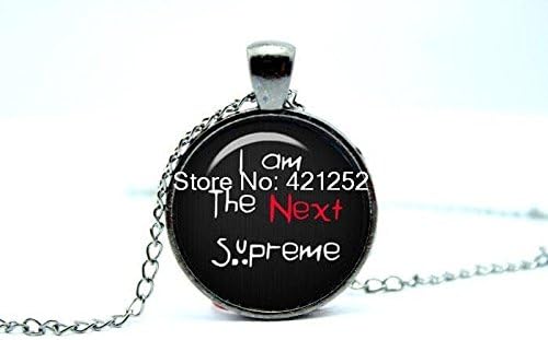 Pretty Lee 2015 Fashion I Am The Next Supreme American Horror Story Necklace Ahs Coven Americanhorrorstory Glass Photo Cabochon Necklace Christmas gift