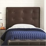 Twin Skyline Furniture 890 Series Tufted Leather Upholstered Headboard in B ....