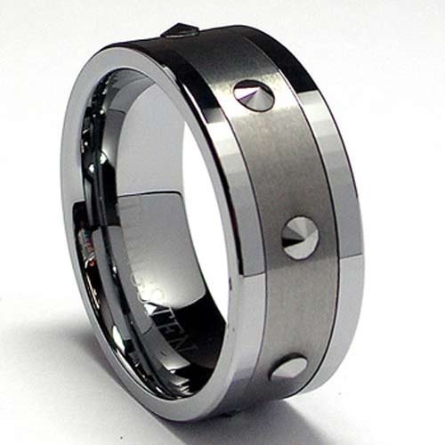 9MM Tungsten Carbide SPINNER Ring sizes 8 to 12